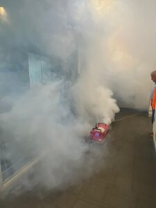 Melbourne Hire Smoke Machine - Testing How Quickly Smoke Is Removed - IPC NSW