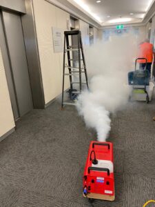 Sydney Hire Smoke Machine - Testing How Quickly Smoke Is Removed - IPC NSW