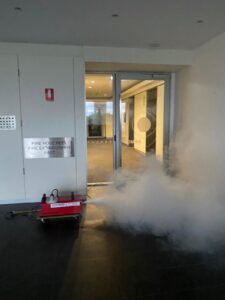 Testing Fire Stair Pressurisation System - Hire Smoke Machine