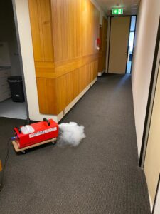 Testing Fire Stair Pressurisation System - Rent Smoke Machine